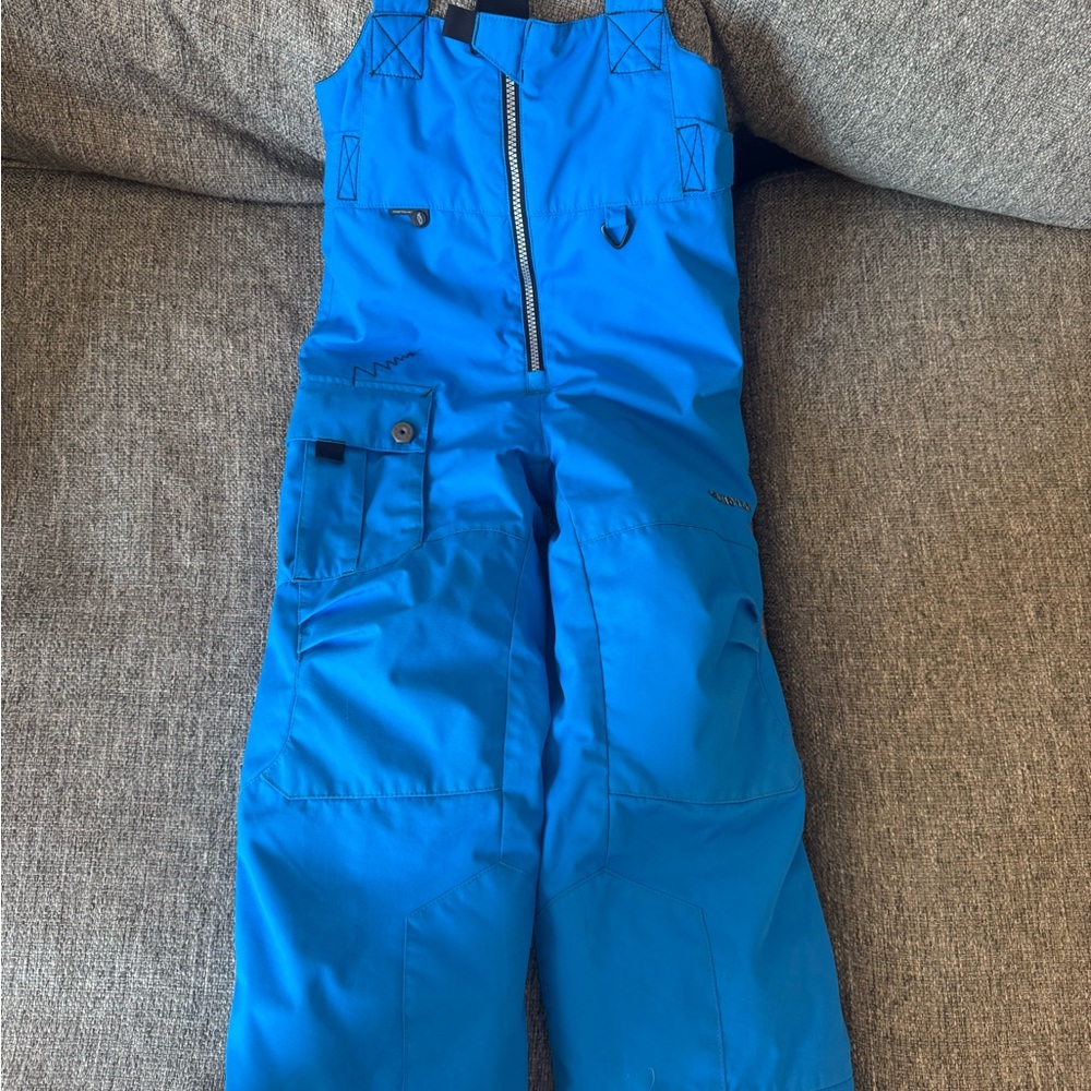 Kids Obermeyer Aspen Blue Snow Bib Overalls Size 6 EUC